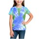 thumbnail image 2 of Blusas y camisas de manga corta con cuello redondo Camiseta estampada de manga corta para niños Cuello redondo Media manga Casual Versátil Top de poliéster para niñas, 2 of 5