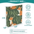 thumbnail image 5 of Cartoon Foxes Grass 3 Ring Binders 1.5 inch Hardcover File Folders with Interior Pockets A4 Size Organizer for School Office Hospital, 5 of 8