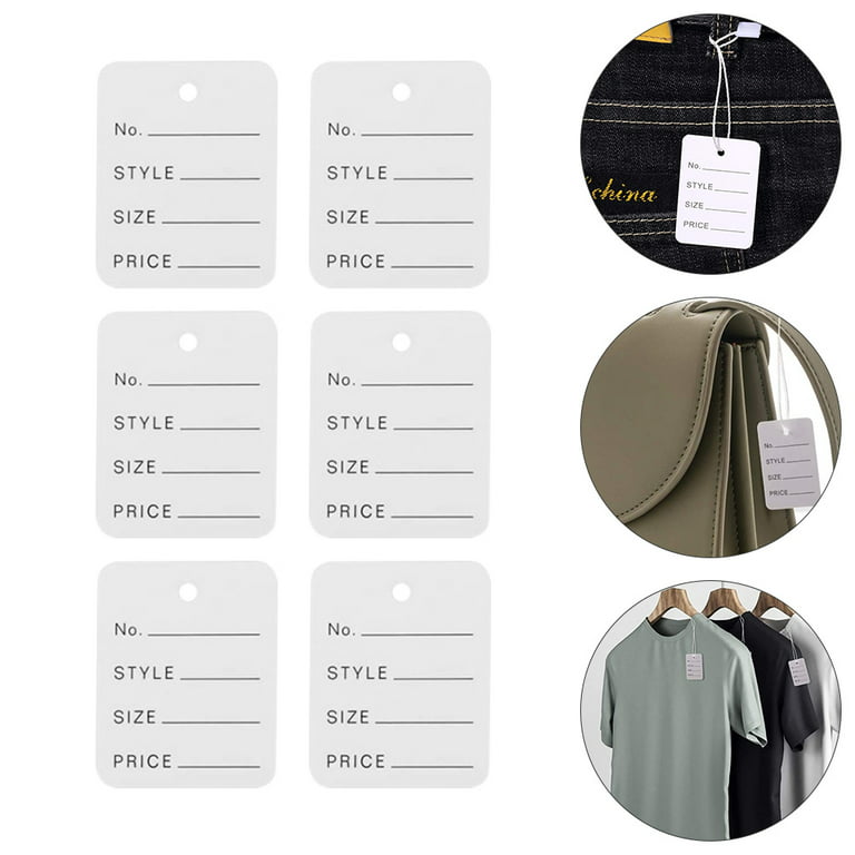 OUNONA Tags Price Size Clothes Tags White Productclothing Store