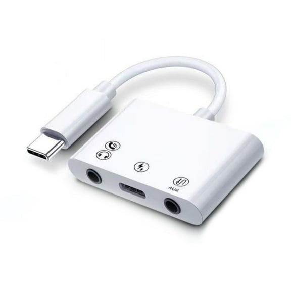 USB C Headphone Adapter 3 in 1 to Type C 3.5mm Jack Aux Adapter for Audio and Fast Charging for Apple Android