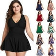 thumbnail image 5 of Plus Size Swimsuit for Women Two Piece Floral Bathing Suits with Shorts, 5 of 5