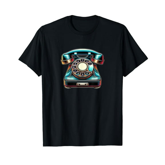 Rotary Dial Phone Old Fashion Telephone T-Shirt for Men Women Cotton Summer Top Tee