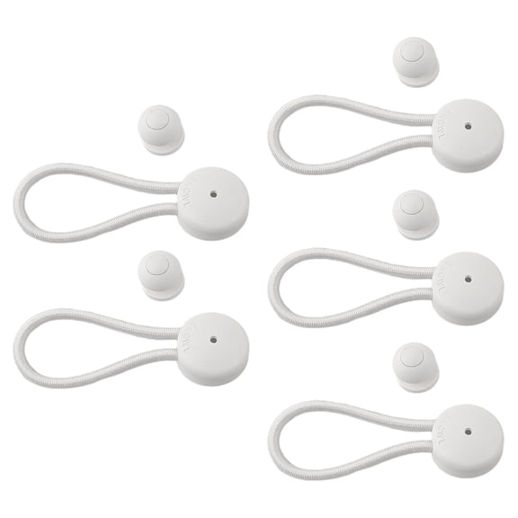 5pcs Bungee Shock Cord Clip Bungee Loop With Knobs Pull Tie Down Tarp Canvas Knobs For Marine Boat Truck Yacht Car RV Covers