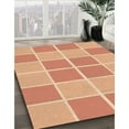 thumbnail image 3 of Ahgly Company Machine Washable Indoor Round Transitional Bright Orange Area Rugs, 4' Round, 3 of 7