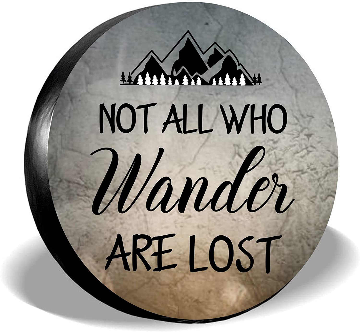 NOT All WHO Wander are Lost Pattern Universal Spare Wheel Tire Cover  Waterproof Dust-Proof for Truck SUV Motorhome Camper Accessories 