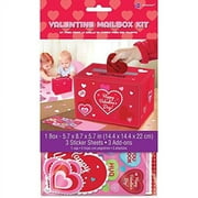Amscan Adorable Valentine's Day Party Decorate Mailbox, Multicolor, 5 34 x 8 34 x 5 34Inch