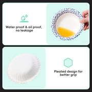 VPLUS Disposable Paper Bowls, 12 Oz 150 Count, Microwave Safe, Soak Proof, Heavy Duty Flower Printed Paper Bowls for Dinner or Lunch