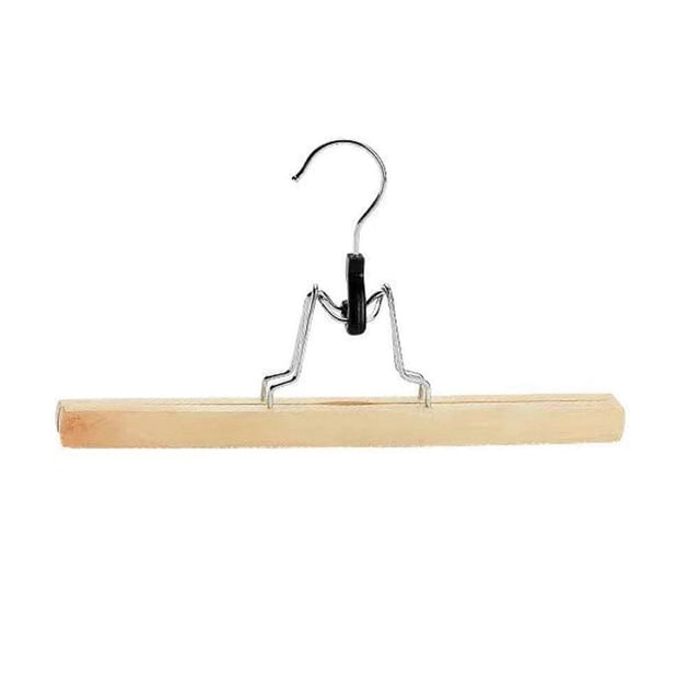 Percha de madera antideslizante para el hogar, para guardar ropa, faldas y pantalones.