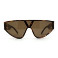 thumbnail image 3 of Womens Lion Emblem Triangular Shield Luxury Fashion Sunglasses Tortoise Brown, 3 of 4