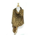 thumbnail image 3 of Animal Print Fringed Shoulder Pashmina Wrap Scarf, 3 of 3