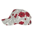 thumbnail image 5 of Fotbe Leaves And Anemone Baseball Cap, Leaves And Anemone Print Dad Hat,Outdoor Hat,Adjustable Sports Cap, Perfect For Activities, 5 of 9