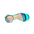 thumbnail image 4 of BLISSFUL STEP Valentine's Women's Shoes Glitter Ankle Strap Block Heel Prom Sandals Lake Blue 8.5, 4 of 7