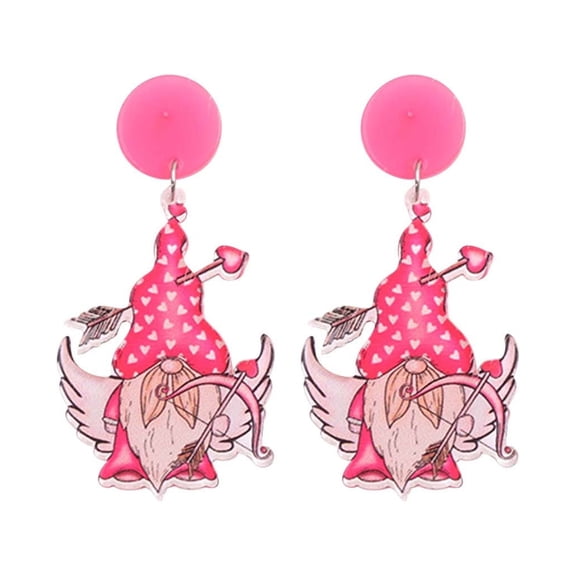 Valentine's Day Earrings for Women Heart Stud Earrings Dainty Jewelry Gift Set for Wedding Party Daily Wear Cute Acrylic Earrings Gift for Her Girlfriend Wife