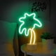 thumbnail image 3 of Lumoonosity Luces de palmera Letreros de neón - Luz de palmera LED alimentada por batería/USB - Lámpara de palmera con soporte - Letrero LED verde y amarillo, 3 of 5