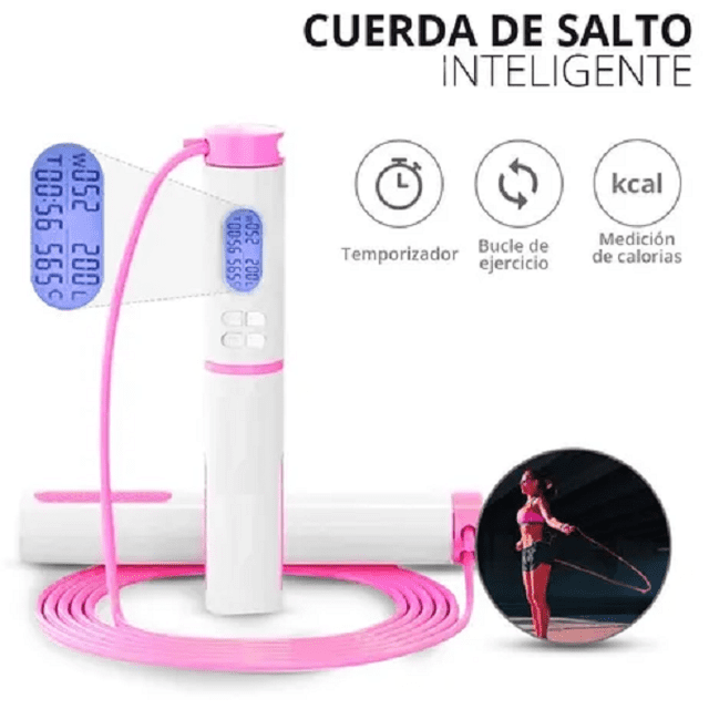Cuerda Para Saltar Malubero Malu1303 Contador Cálculo De Calorias Rosa
