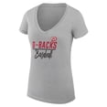 thumbnail image 2 of Women's G-III 4Her by Carl Banks  Heather Gray Arizona Diamondbacks Team Graphic V-Neck Fitted T-Shirt, 2 of 3