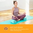 thumbnail image 5 of Sol Living Yoga Blocks 2 Pack High Density EVA Foam Yoga Cushion Stretching Pilates Meditation Exercise Equipment Support Deepen Poses Odor Free Non Slip Yoga Accessories - 4" x 6" x 9"- Turquoise, 5 of 9