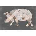 thumbnail image 3 of Pinto, Patricia 14x11 Black Modern Framed Museum Art Print Titled - Rustic Plaid Pig, 3 of 5