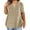 Khaki, variant on Women's Plus Size T Shirts Summer Short Sleeve Pullover Tunic Tops