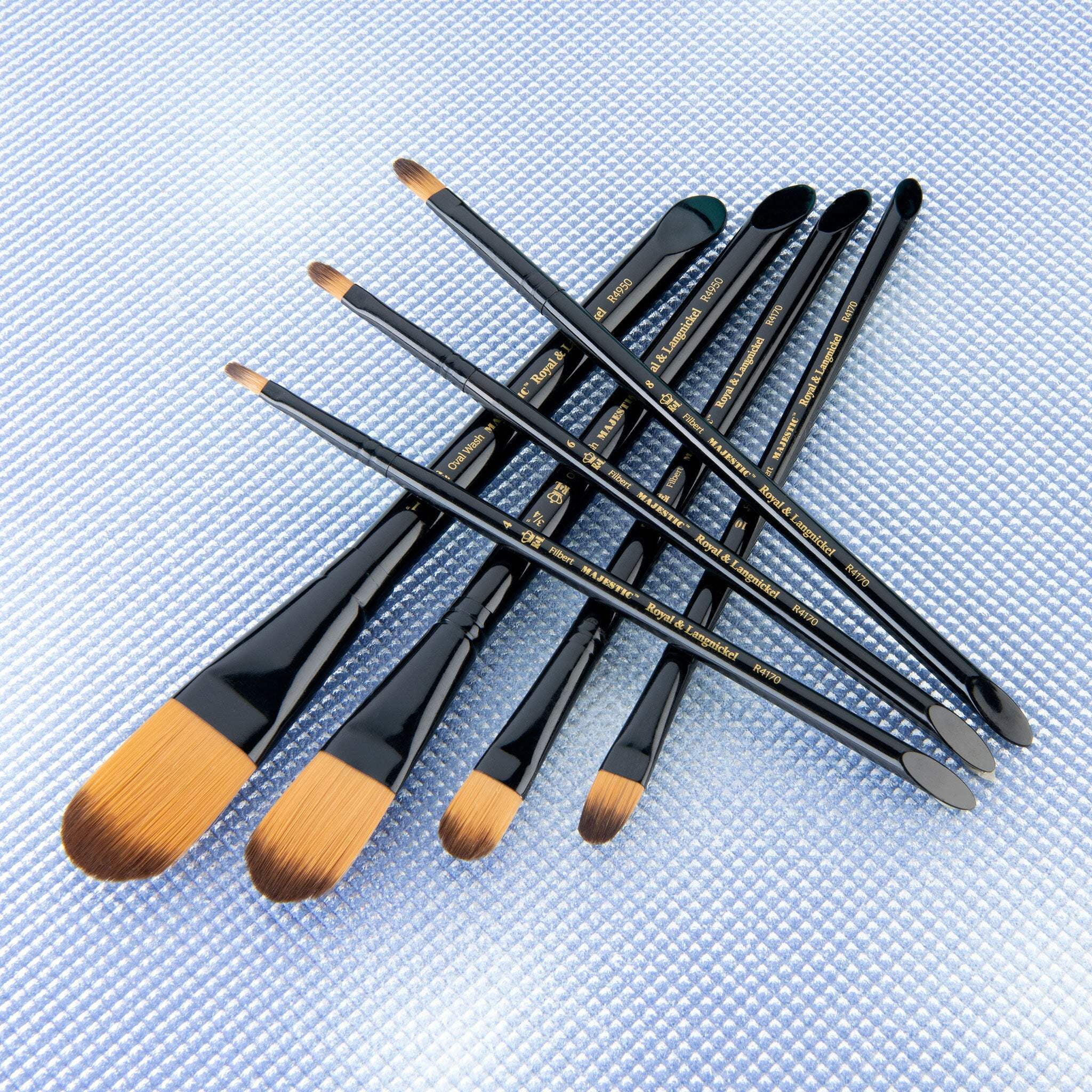 Royal & Langnickel Majestic™ Standard Handle 7pc Filbert & Oval Wash Brush Set