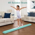 thumbnail image 3 of Best Choice Products 10ftx4ftx2in Folding Gym Mat 4-Panel w/ Carrying Handles & Folding Balance Beam - Aqua, 3 of 9