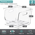 thumbnail image 6 of Sorbus Clear Stackable Square Storage Bins, Medium Open-Front Acrylic Pantry Organizers, 2 Pack, 6 of 7