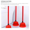 thumbnail image 4 of High Pressure Plunger Toilet Plunger Unclogging Tool Office Pvc Red 1Set, 4 of 4
