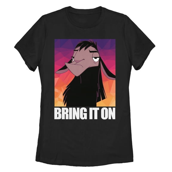 Women's The Emperor's New Groove Kuzco Bring It On Graphic Tee Black 2X Large