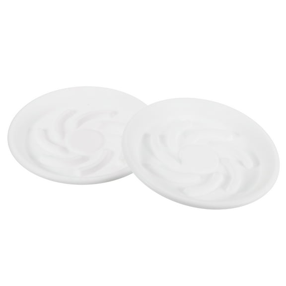 Uxcell Plant Saucer Drip Tray 6.5 Inch Plastic Round Planter Trays Flower Pot Drainage Dish Plate Bases White 2 Pack