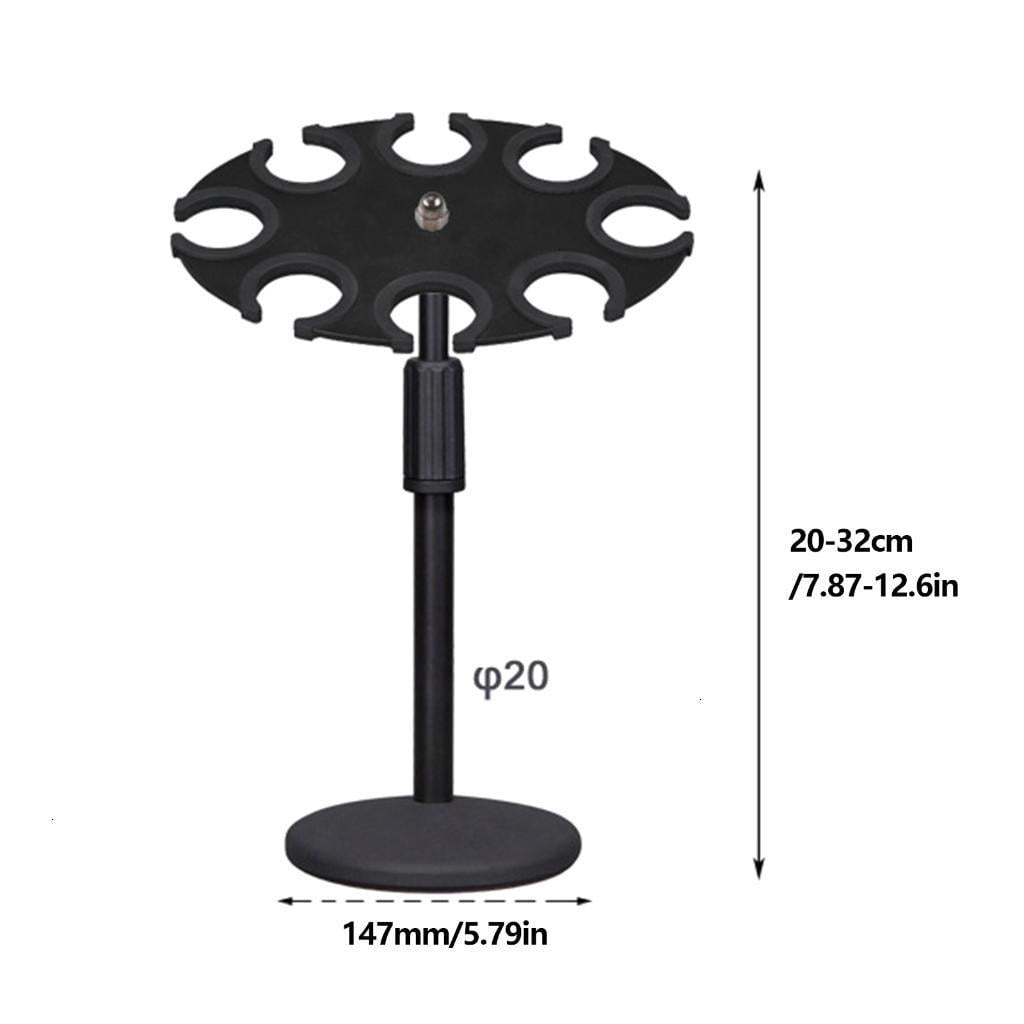 Adjustable Height Microphone Stand Tray Holds Up To 8 Mics For Stage And Studio Use
