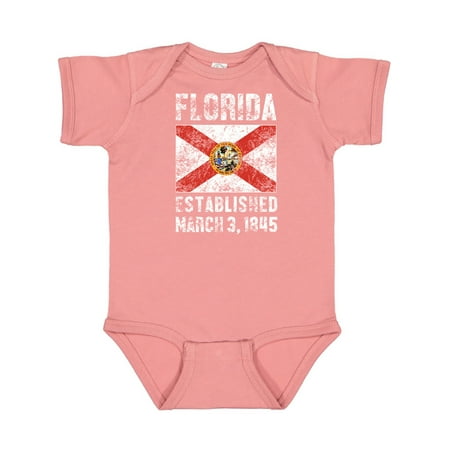 

Inktastic Established March 3 1845 Florida Flag Gift Baby Boy or Baby Girl Bodysuit