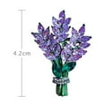 thumbnail image 5 of Yesbay Faux Crystal Lavender Flower Brooch Rhinestone Elegant Clothing Accessories Women Business Suit Lapel Pin Jewelry Gift, 5 of 7