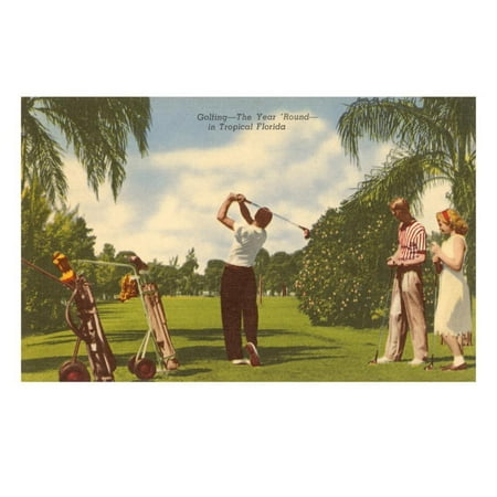 Golfing, Florida Print Wall Art