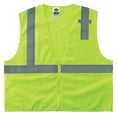 thumbnail image 2 of Ergodyne 150-21057 Economy Vest Class Ii Mesh Zipper Lime 2Xl-3Xl, 2 of 4