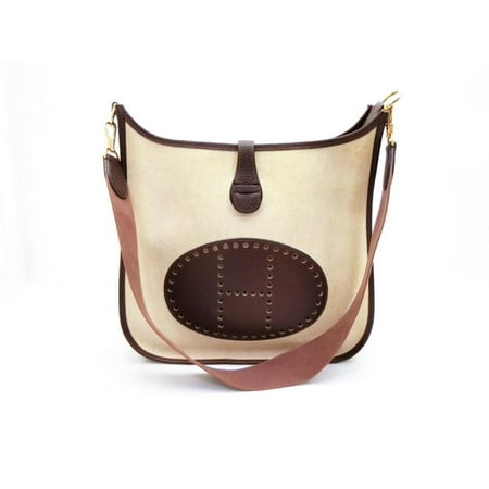 Messenger Evelyne Toile 231075 Brown Canvas X Leather Shoulder Bag