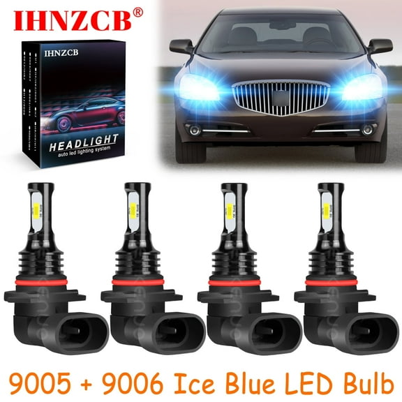 IHNZCB 9005 9006 for Buick Lucerne 2006-2011 Ice Blue Led Headlights Bulb High Low Beam,HKL,Y02