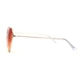 thumbnail image 2 of Womens Pop Color Lens Hippie Heart Shape Metal Rim Sunglasses Gold Red Orange, 2 of 4