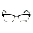 thumbnail image 2 of Calabria Vivid 257 Black 52 mm Semi-Rimless Designer Reading Glasses +3.00, 2 of 4