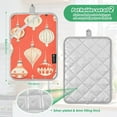 thumbnail image 6 of Yayeee Pot Holders Kitchen Heat Resistant with Pocket 7"x9.8" Cotton Oven Cooking Hot Pads, Beige Christmas Ornaments Pattern, 6 of 7