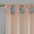 thumbnail image 4 of Madison Park Rosette Floral Embellished Cuf Tab Top 1-Piece 50x63 Solid Curtain Panel, Blush, 4 of 5
