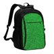thumbnail image 1 of Balery Green Sparkling Shiny Mochila con carga USB para hombre y mujer - Mochila impermeable y antirrobo para portátil con puerto USB para viajes, trabajo, estudios y universidad, 1 of 7