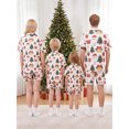thumbnail image 7 of RUINIXCW Christmas Family Pajamas Matching Set Short Sleeve Christmas Elements Print Shirt Shorts Sleepwear, 7 of 7