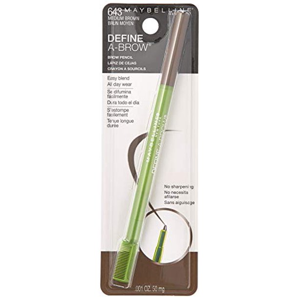 Maybelline New York DefineaBrow Eyebrow Pencil, Medium Brown, 2 Count