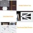 thumbnail image 2 of File Cabinet with 2 Lockable Drawers, ETASE Farmhouse Filing Cabinet with Sliding Door and Storage Shelf, Print Stand for A4/Letter, Storage Cabinet for Home Office, White, 2 of 7