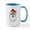 White/Blue Inside, variant on CafePress - Cute Santa Head Mugs - 15 oz Ceramic Large White Novelty Mug