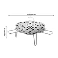 thumbnail image 3 of Folding Telescopic Steaming Rack with High Legs, Water Barrier Tray, Thick Heat-Resistant Pot Mat, Adjustable Size for Cooking, 1 Pc, 3 of 6