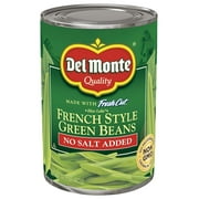 Angle View: Canned French Style Green Beans, No Salt Added, 14.5-Ounce Cans (Pack Of 12)
