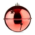 4Count Red Jumbo Bell Shatterproof Christmas Ornaments, Holiday Time
