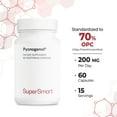 thumbnail image 4 of SuperSmart Pycnogenol 200mg per Day (Patented & Highly Bioavailable) - French Maritime Pine Bark Extract | Non-GMO & Gluten Free - 60 Vegetarian Capsules, 4 of 8