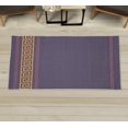 thumbnail image 1 of Abstract Decorative Rug, Simplistic Classic Greek Inspired Pattern in Monochrome Design, Quality Carpet for Bedroom Dorm and Living Room, 6 Sizes, Dark Purple Grey and Orange, by Ambesonne, 1 of 1